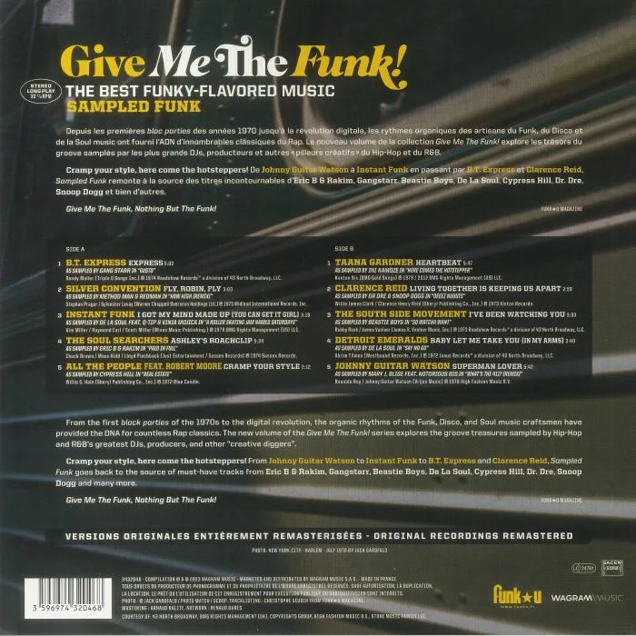 Back cover — VARIOUS — Give Me The Funk: The Best Funky Flavored Music Sampled Funk