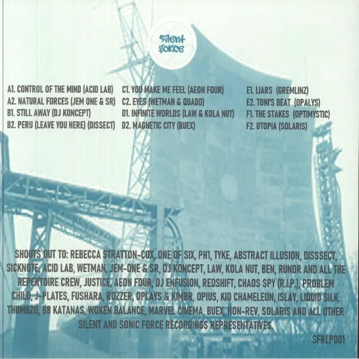 Back cover — VARIOUS — The Last Transmission LP