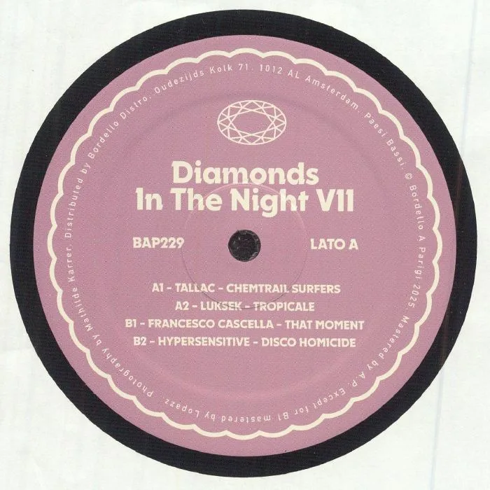 Лицевая сторона обложки — TALLAC / LUKSEK / FRANCESCO CASCELLA / HYPERSENSITIVE — Diamonds In The Night Vol 7 EP