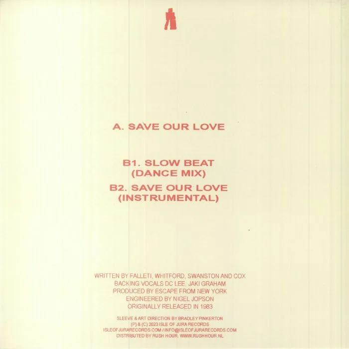 Back cover — ESCAPE FROM NEW YORK — Save Our Love