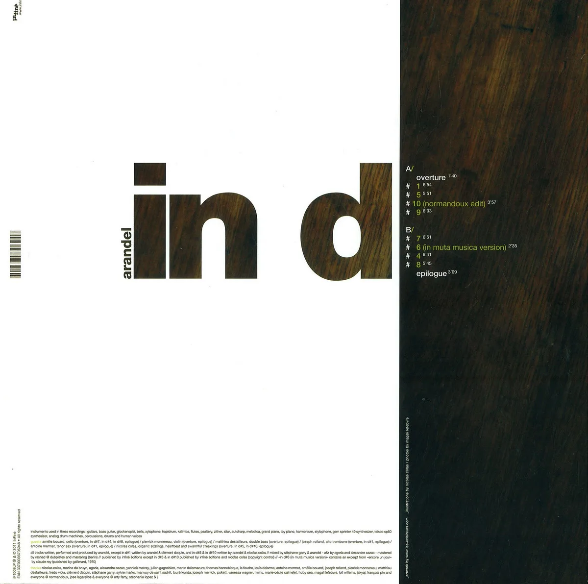 Back cover — Arandel — In D
