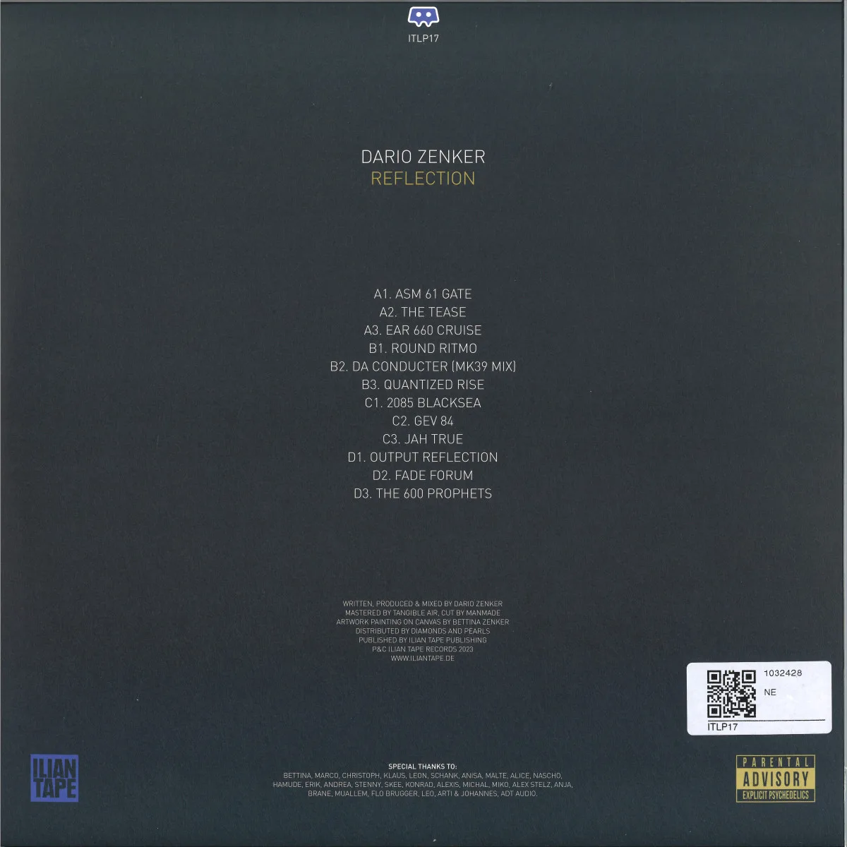 Обратная сторона обложки — Dario Zenker — Reflection LP 2x12"