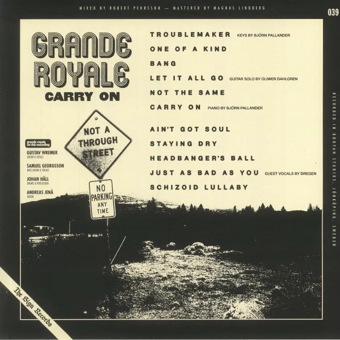 Обратная сторона обложки — GRANDE ROYALE — Carry On
