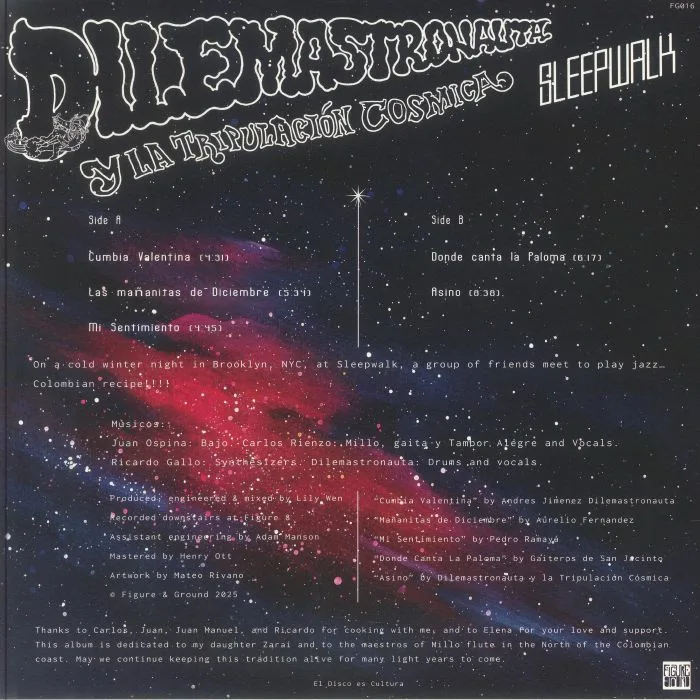 Back cover — DILEMASTRONAUTA Y LA TRIPULACION COSMICA — Sleepwalk
