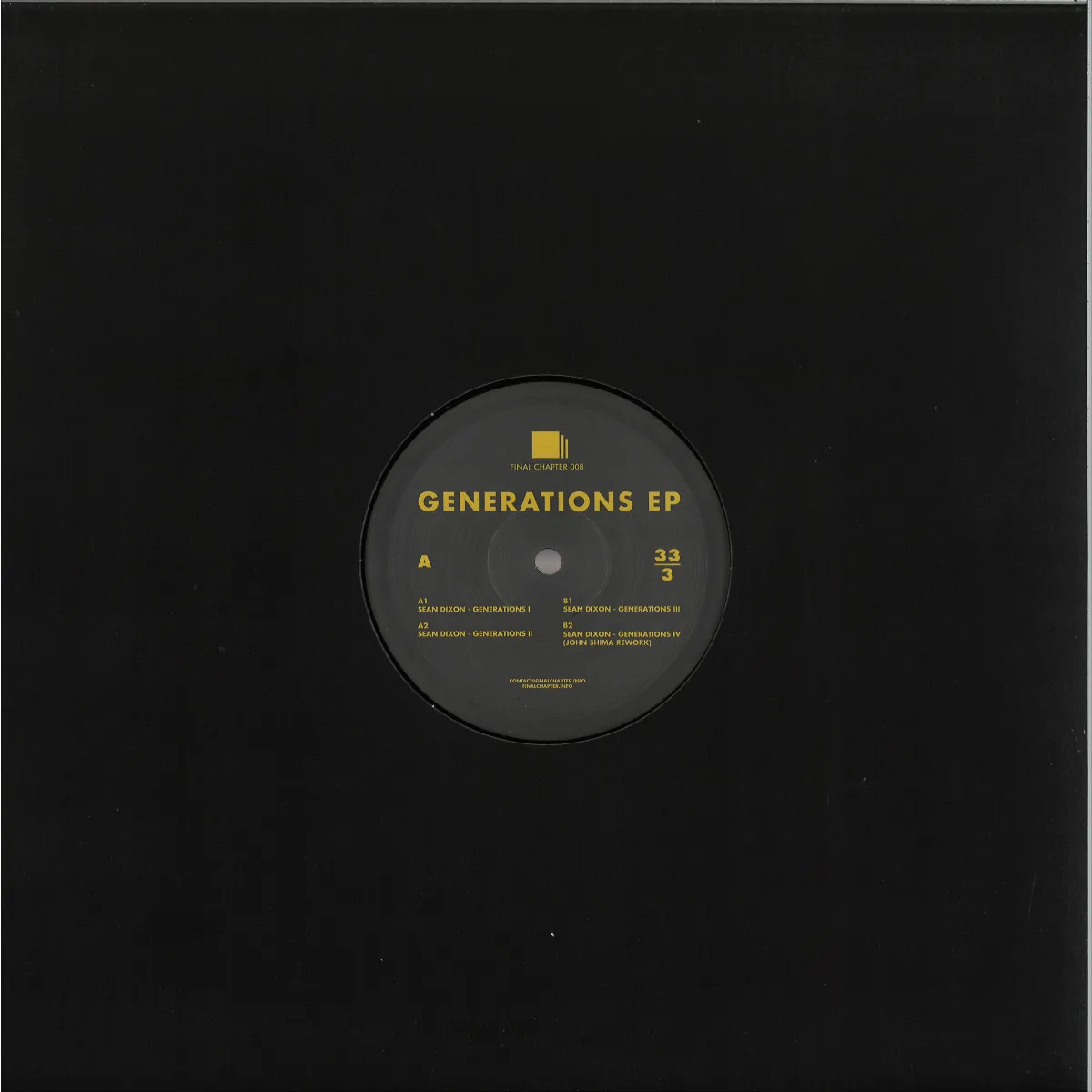Back cover — Sean Dixon — Generations EP