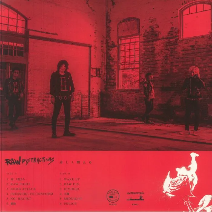 Back cover — RAW DISTRACTIONS — A Strange Burning