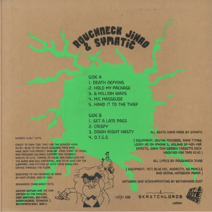 Обратная сторона обложки — ROUGHNECK JIHAD / SYMATIC — The Decomposition Ray
