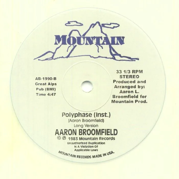 Back cover — Aaron BROOMFIELD — The Polyphase (reissue)