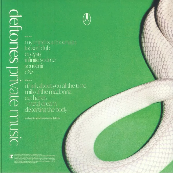 Back cover — DEFTONES — Private Music