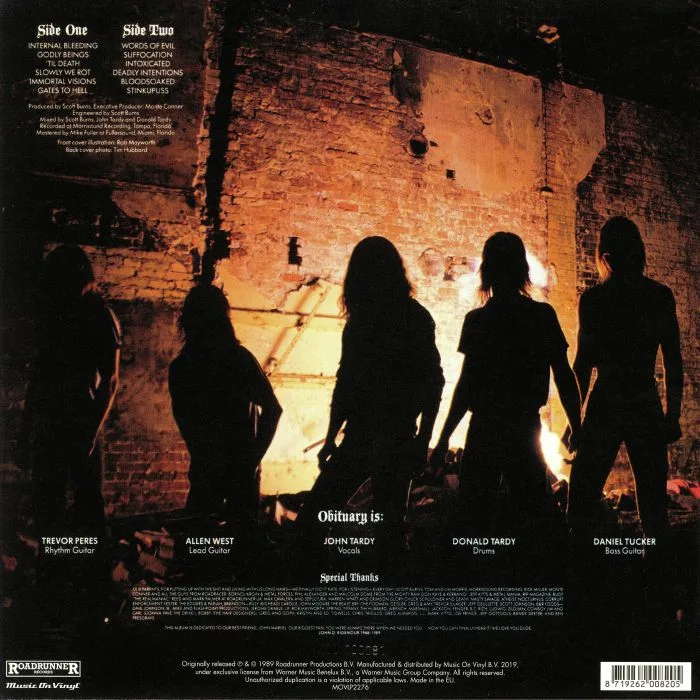 Back cover — OBITUARY — Slowly We Rot