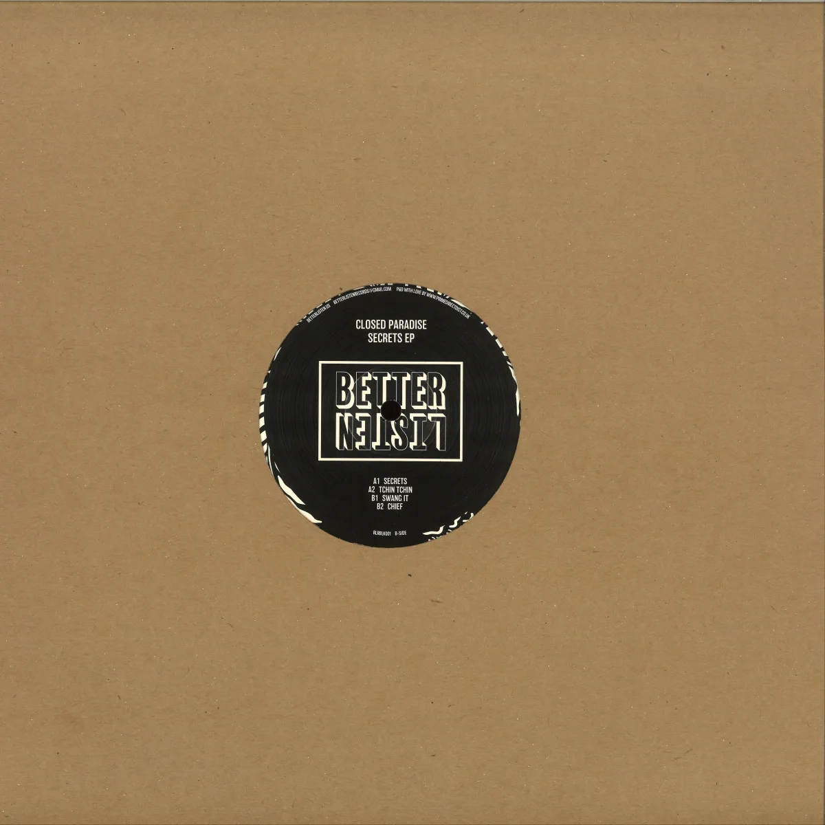 Back cover — Closed Paradise — Secrets Ep