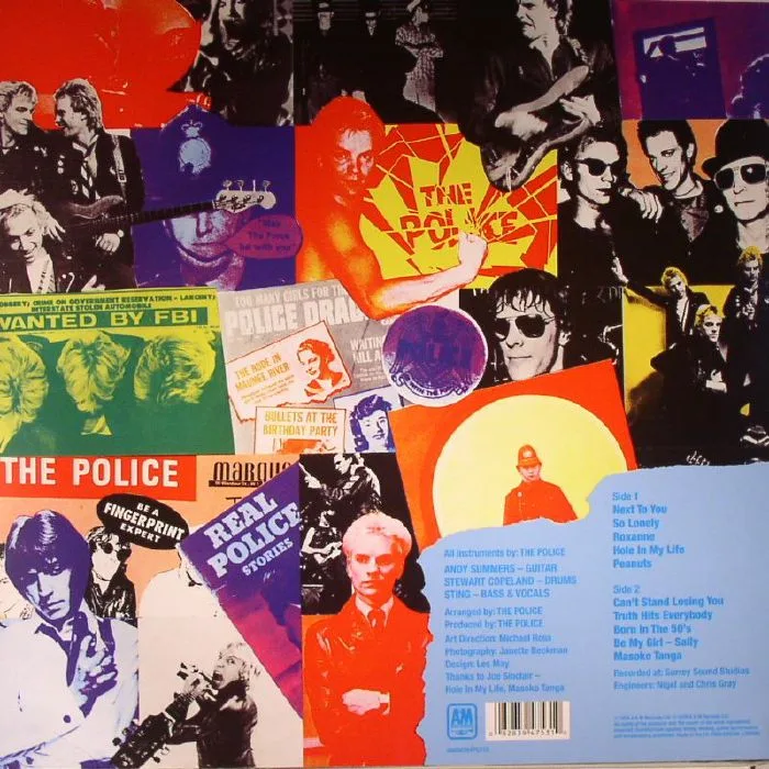 Обратная сторона обложки — The POLICE — Outlandos D'Amour