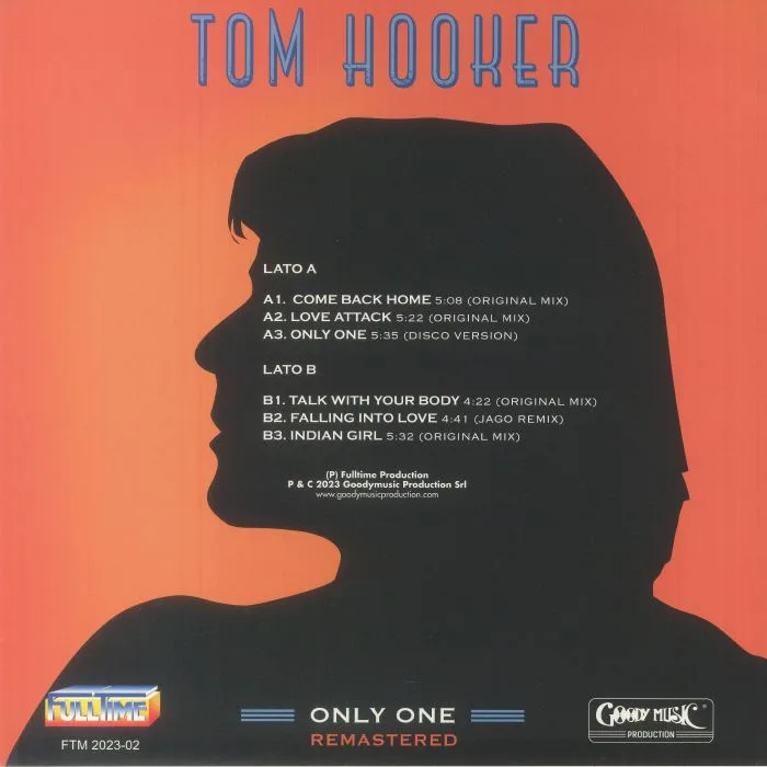 Обратная сторона обложки — Tom HOOKER — Only One (remastered)
