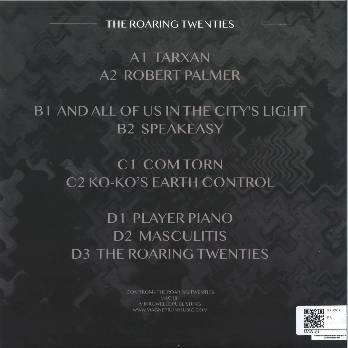 Back cover — Comtron — The Roaring Twenties LP 2x12"
