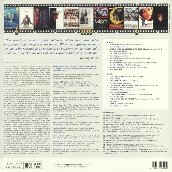 Обратная сторона обложки — VARIOUS — Swing In The Films Of Woody Allen