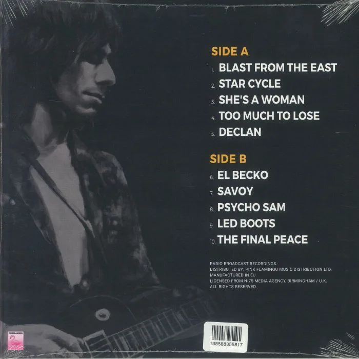 Back cover — Jeff BECK — Rock 'N' Roll Master: Legendary Broadcast Recording