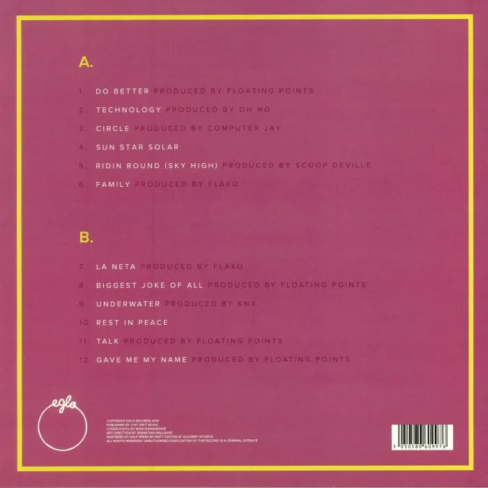 Back cover — FATIMA — Yellow Memories