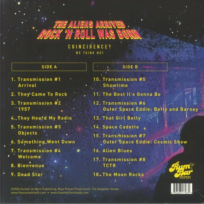 Back cover — The AMPLIFIER HEADS — Songs From They Came To Rock