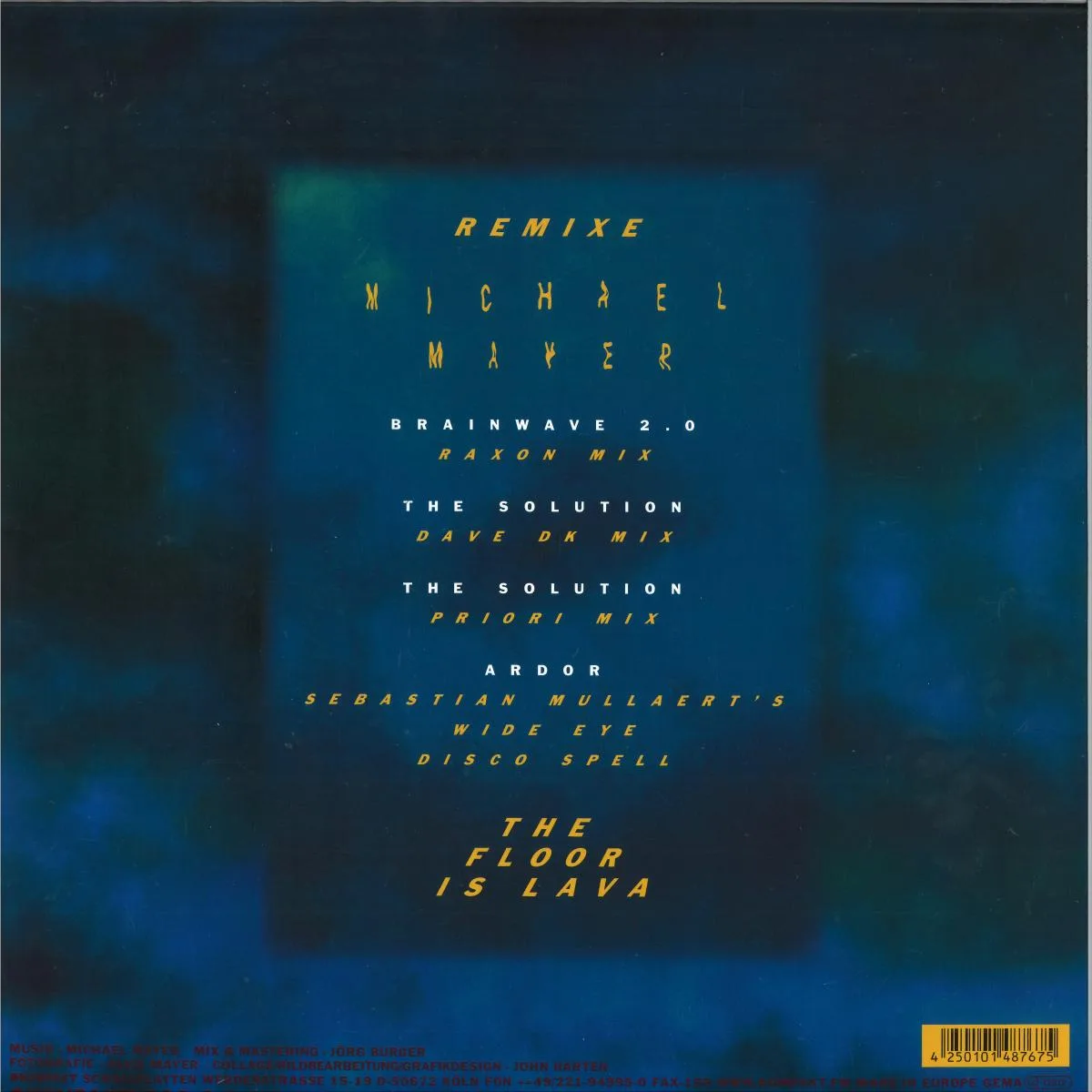 Back cover — Michael Mayer — The Floor Is Lava Remixe