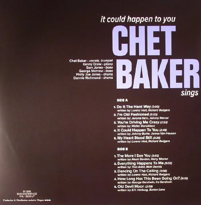 Back cover — Chet BAKER — It Could Happen To You