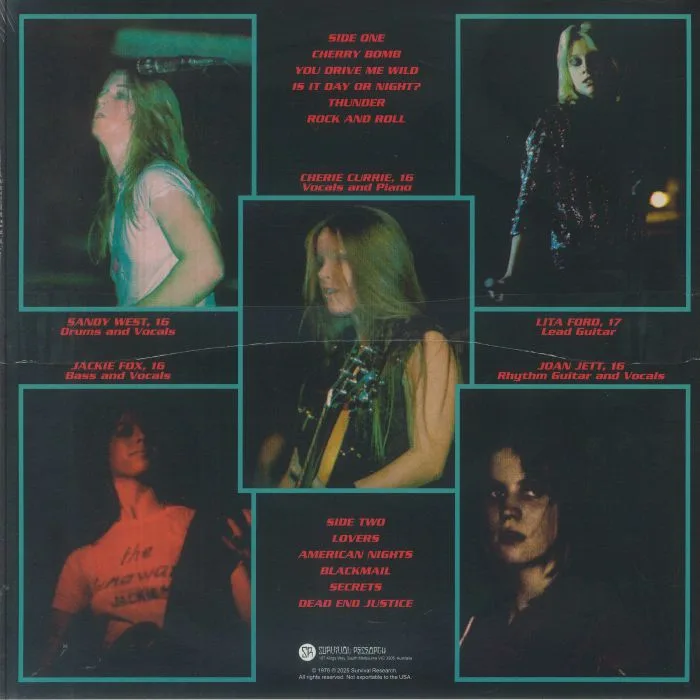 Обратная сторона обложки — The RUNAWAYS — The Runaways (reissue)