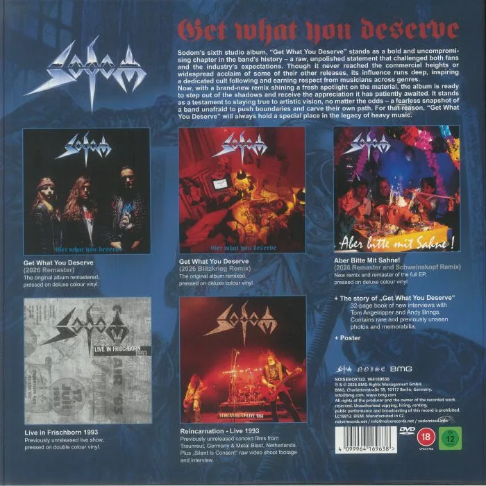 Обратная сторона обложки — SODOM — Get What You Deserve (Super Deluxe Edition)