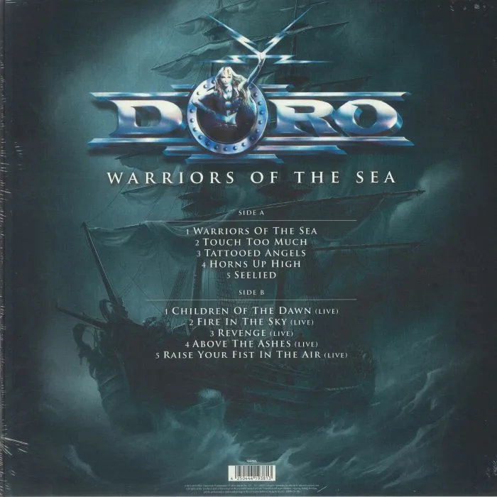 Обратная сторона обложки — DORO — Warriors Of The Sea