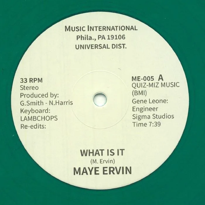 Обратная сторона обложки — Maye ERVIN — What Is It (reissue)