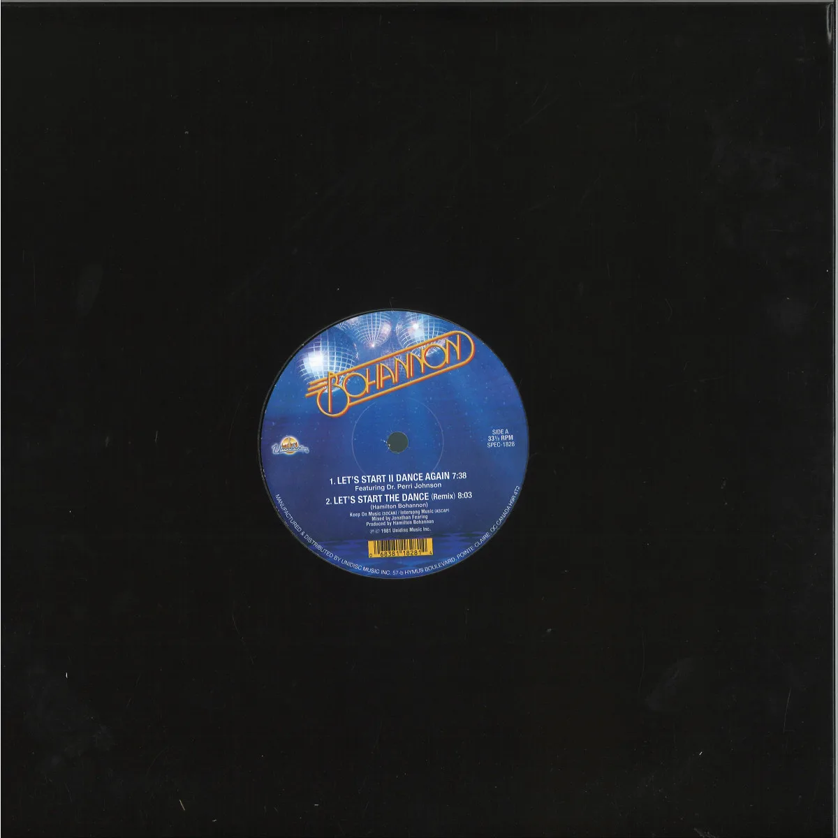 Back cover — Bohannon — Let's Start The Dance Again (Dark Green Swirl Vinyl 180g)