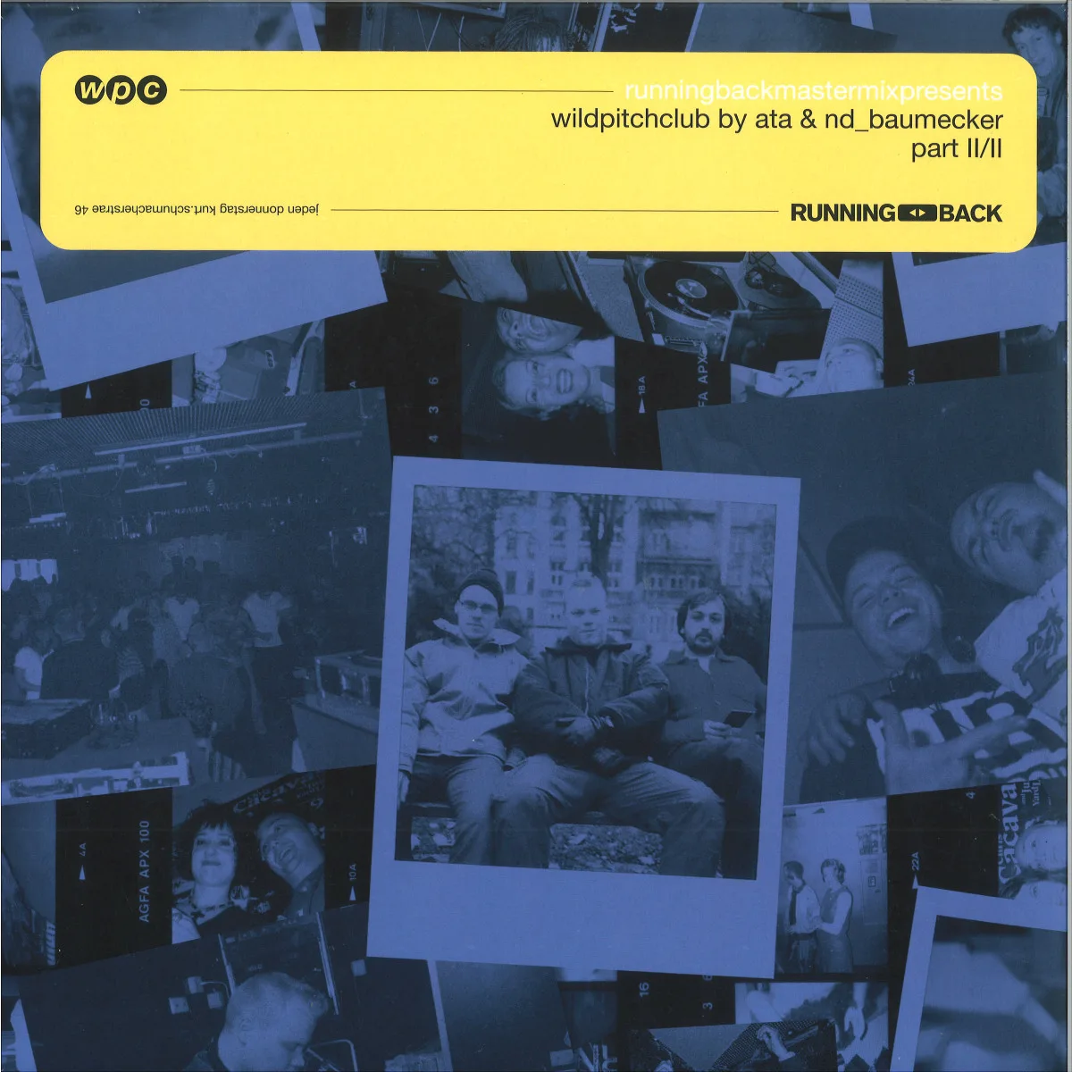 Front cover — Varous Artists — Running Back Mastermix: Wild Pitch Club by Ata & nd_baumecker Part 2 2x12"