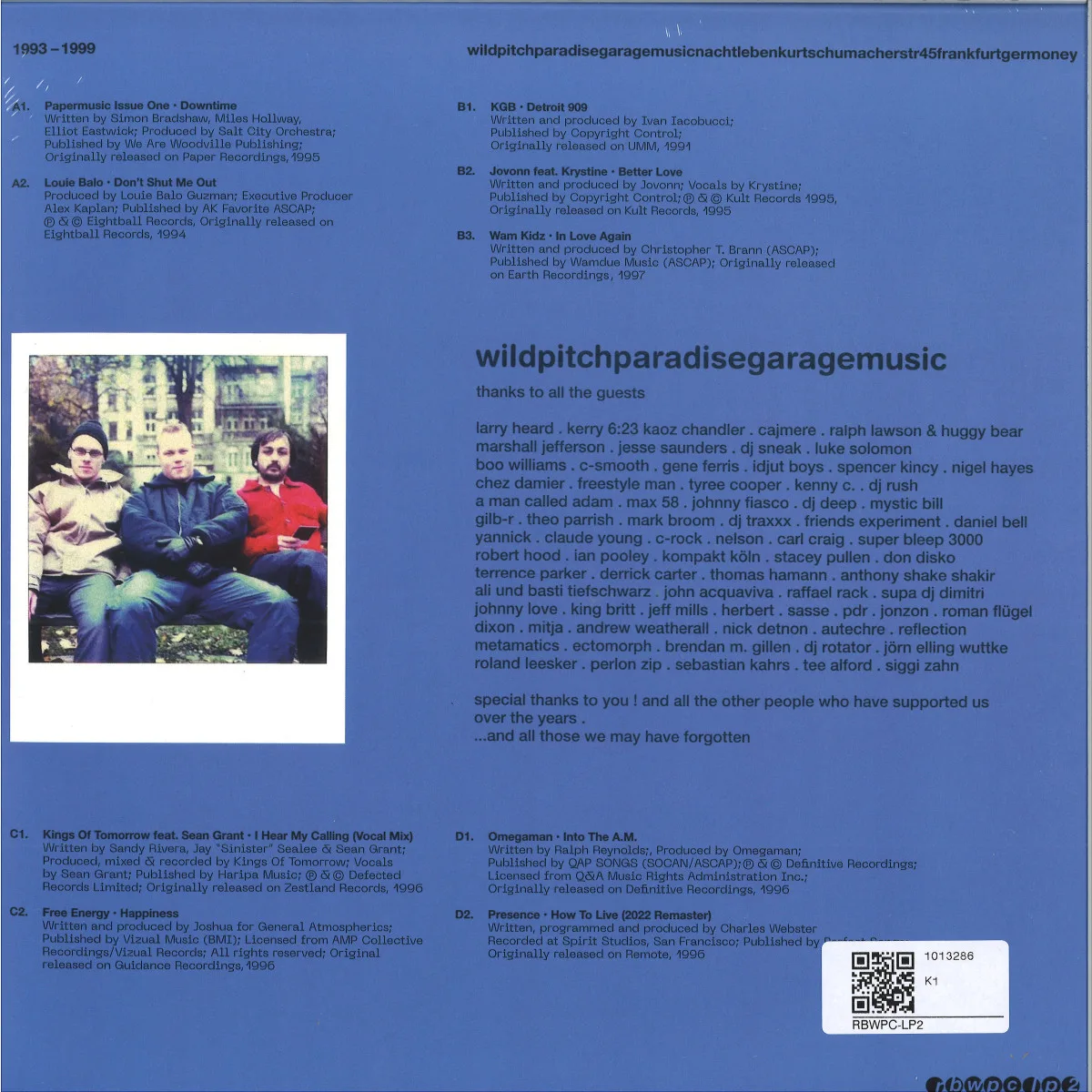 Back cover — Varous Artists — Running Back Mastermix: Wild Pitch Club by Ata & nd_baumecker Part 2 2x12"