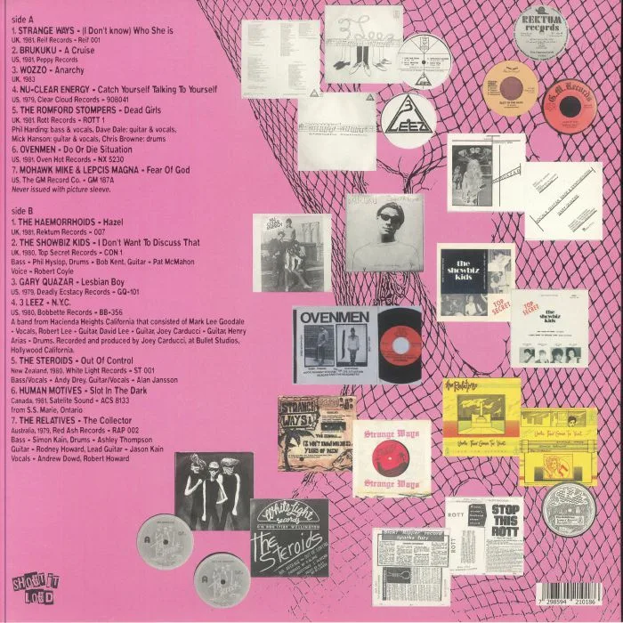 Обратная сторона обложки — VARIOUS — Underground Punk Rock: From The Vaults Rare & Obscure Punk 1979-1983