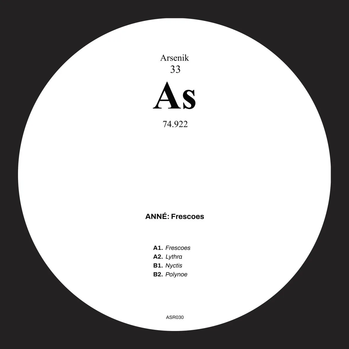 Back cover — ANNĒ — Frescoes EP