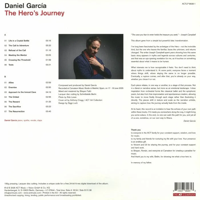 Back cover — Daniel GARCIA — The Hero's Journey
