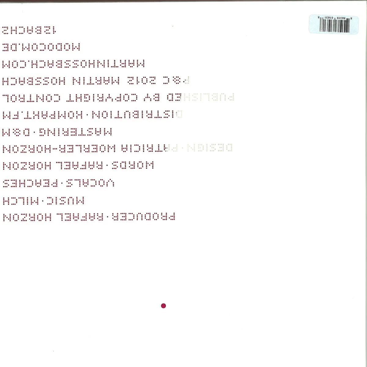 Back cover — Ludwig Amadeus Horzonfeat.Peaches — Me, My Shelf And I