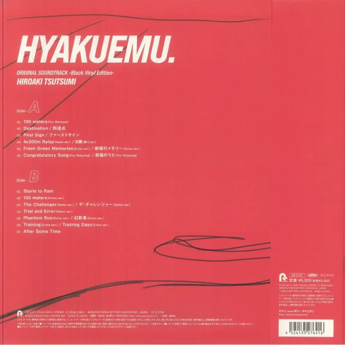 Обратная сторона обложки — Hiroaki TSUTSUMI — Hyakuemu (Soundtrack)