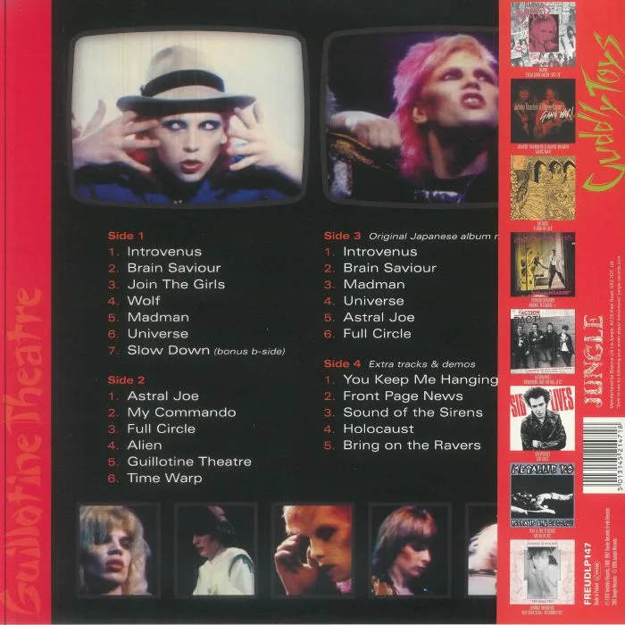 Back cover — CUDDLY TOYS — Guillotine Theatre (Record Store Day RSD 2026)