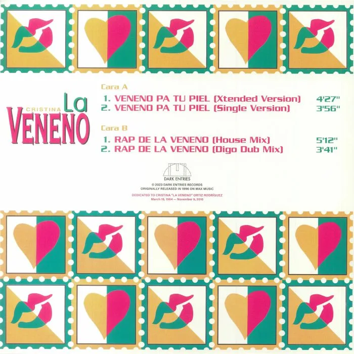 Обратная сторона обложки — CRISTINA LA VENENO — Veneno Pa Tu Piel