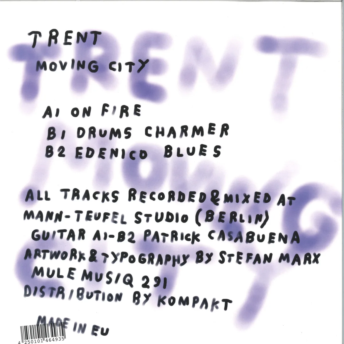 Обратная сторона обложки — Trent — Moving City