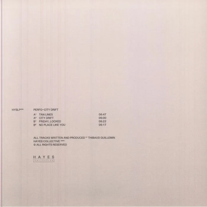 Back cover — PERFO — City Drift