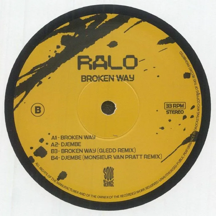 Back cover — RALO — Broken Way (feat Gledd, Monsieur Van Pratt mixes)