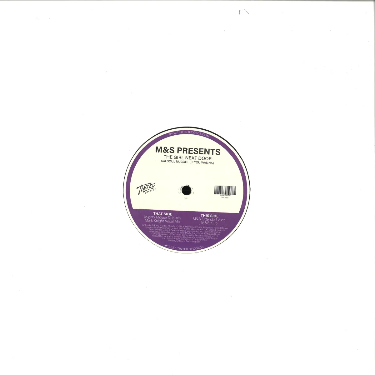 Back cover — M&SpresentsThe Girl Next Door — Salsoul Nugget (20th Anniversary Remixes)
