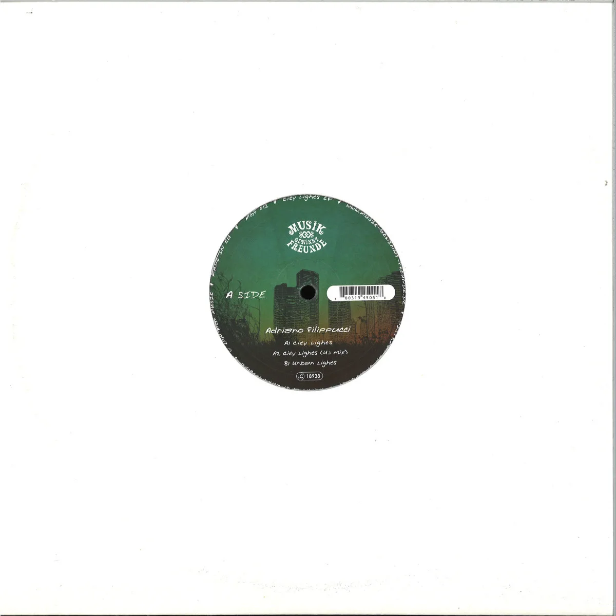 Back cover — Adriano Filippucci — City Lights EP