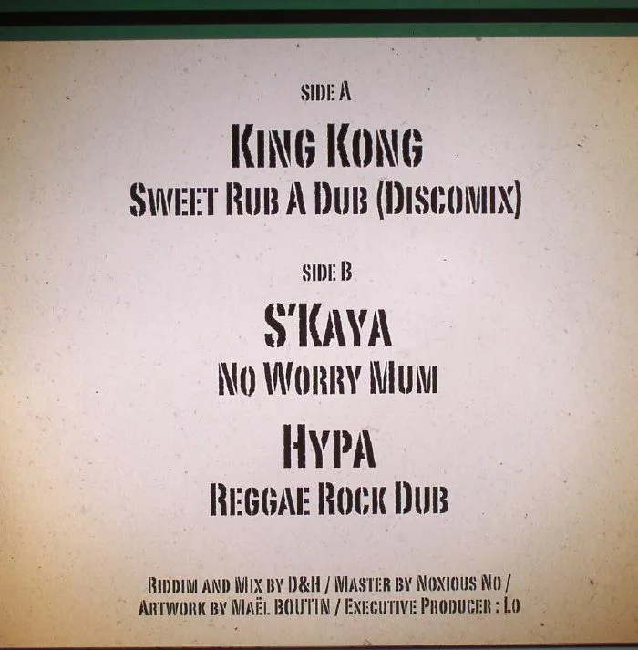 Обратная сторона обложки — KING KONG / S KAYA / HYPA — Sweet Rub A Dub (Discomix)