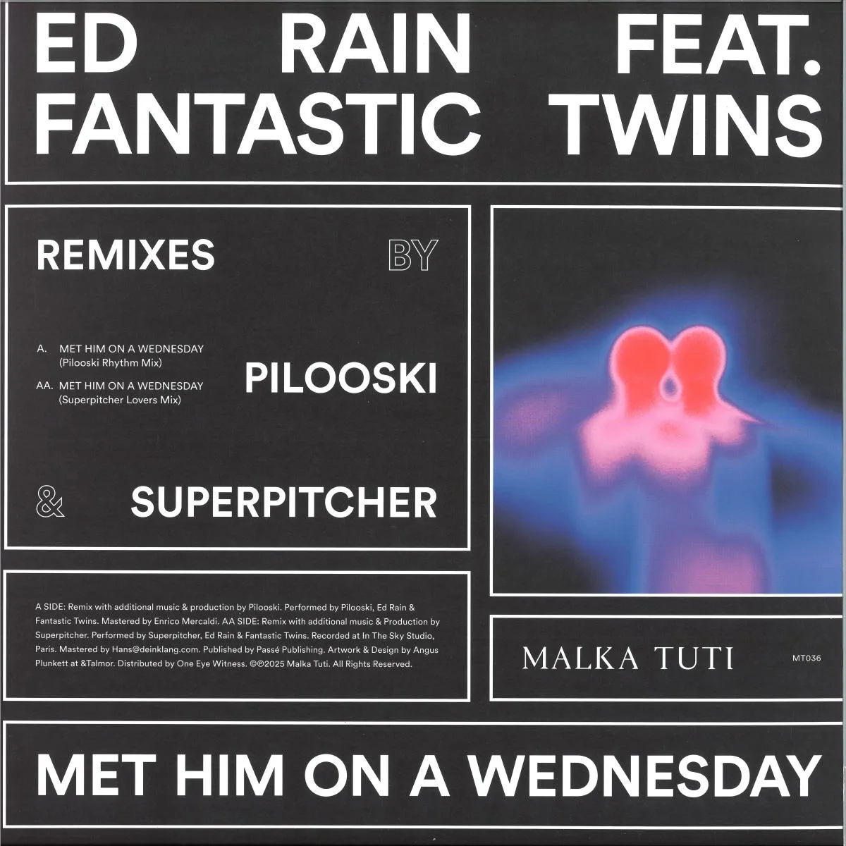 Обратная сторона обложки — Ed Rain — Met him on a Wednesday Remixes