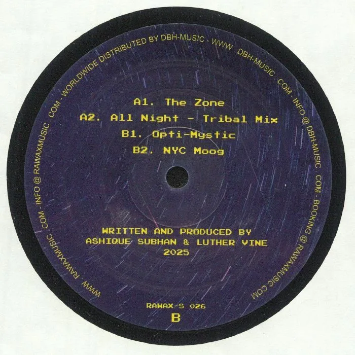 Back cover — SUBB AN & LUTHER VINE — ALL NIGHT LONG EP