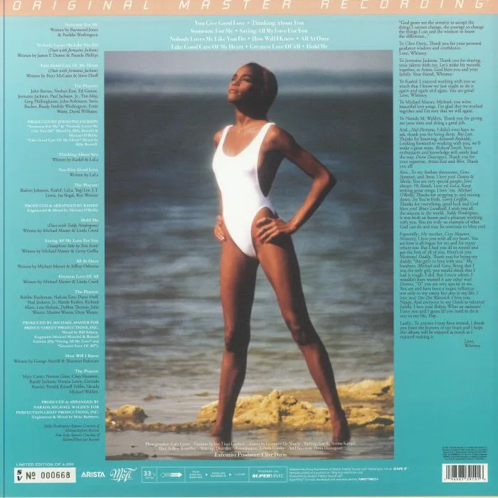 Back cover — Whitney HOUSTON — Whitney Houston