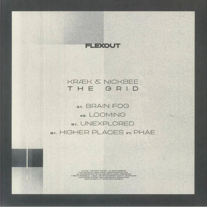 Back cover — KRAEK / NICKBEE — The Grid EP