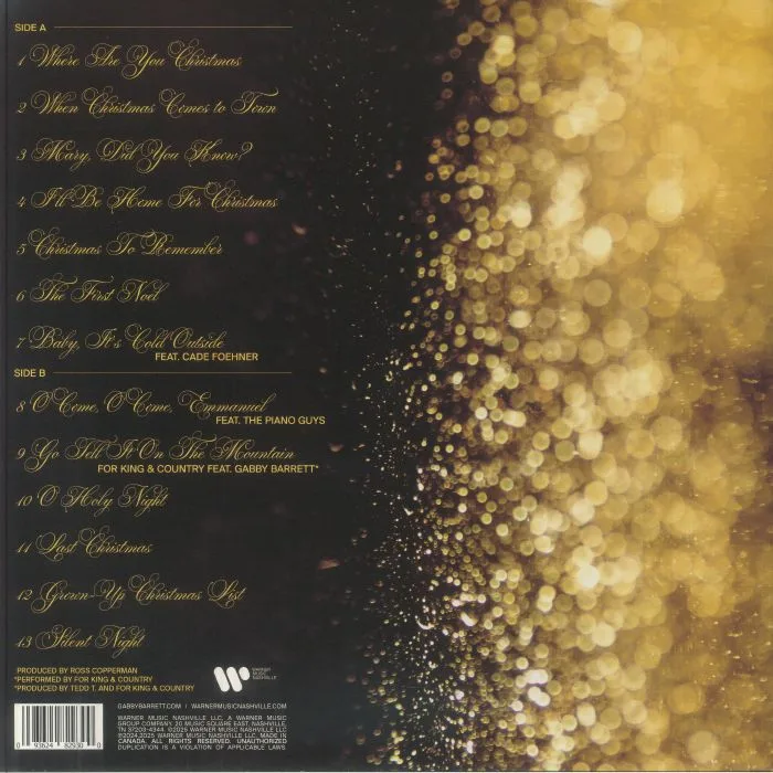 Back cover — Gabby BARRETT — Carols & Candlelight (Deluxe Edition)