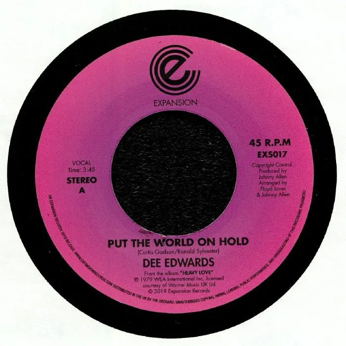 Лицевая сторона обложки — Dee EDWARDS — Put The World On Hold